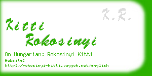 kitti rokosinyi business card
